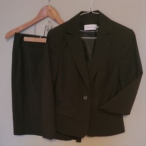 Calvin Klein Dark Navy Blazer and Skirt Ensemble